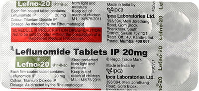 लेफ्नो 20एमजी 20 टैबलेट्स की स्ट्रिप
