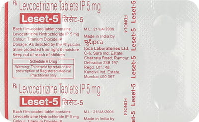 Leset 5mg Strip Of 10 Tablets