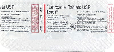 Letsi 2.5mg Strip Of 5 Tablets
