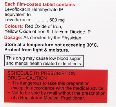 Levoquin 500mg Strip Of 5 Tablets
