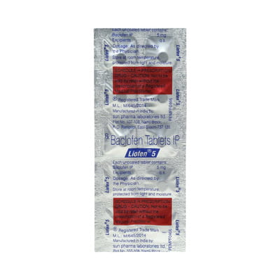 Liofen 5mg Strip Of 10 Tablets