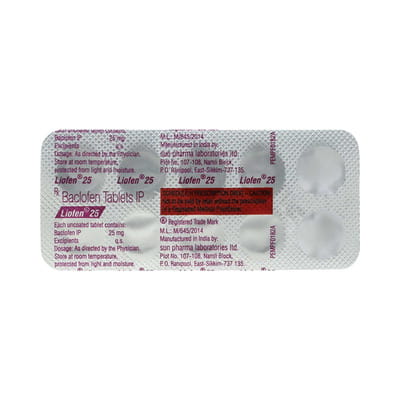 Liofen 25mg Strip Of 10 Tablets