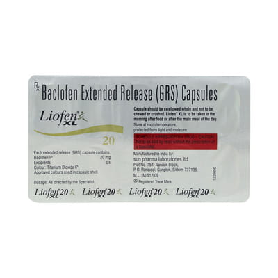 Liofen Xl 20mg Strip Of 10 Capsules