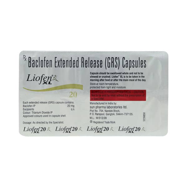Liofen Xl 20mg Strip Of 10 Capsules