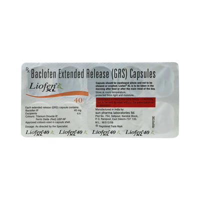 Liofen Xl 40mg Strip Of 10 Capsules