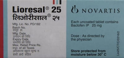 Lioresal 25mg Strip Of 10 Tablets
