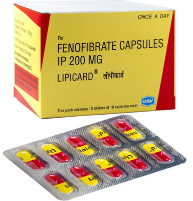 Lipicard 200mg Strip Of 10 Capsules