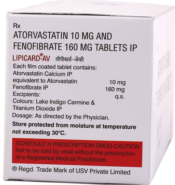 Lipicard Av Strip Of 10 Tablets