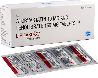 Lipicard Av Strip Of 10 Tablets