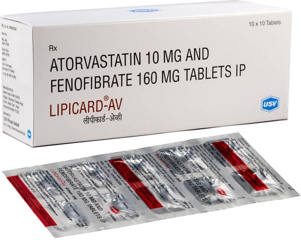 Lipicard Av Strip Of 10 Tablets