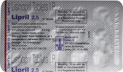 Lipril 2.5mg Strip Of 15 Tablets
