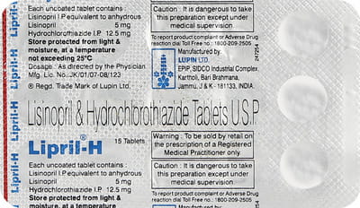 Lipril H Strip Of 15 Tablets