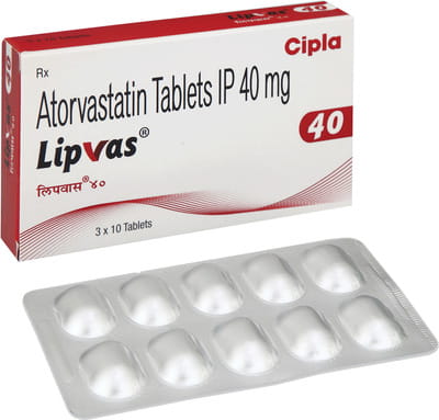 Lipvas 40mg Strip Of 10 Tablets