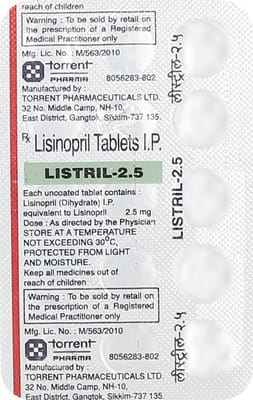 Listril 2.5mg Strip Of 15 Tablets