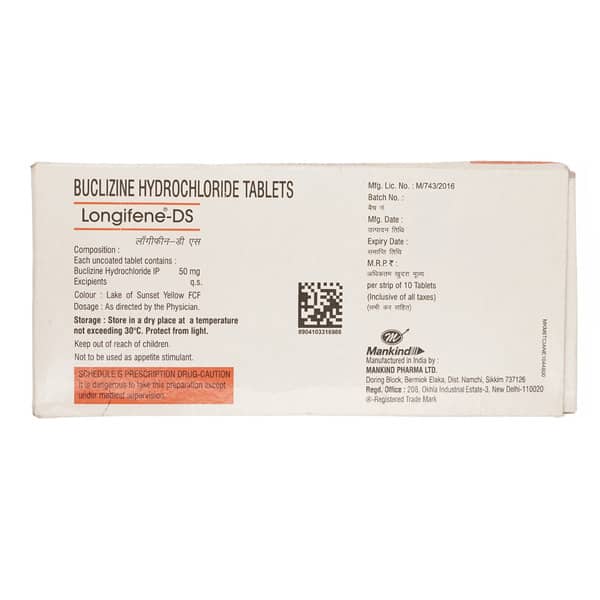 Longifene Ds 50mg Strip Of 10 Tablets