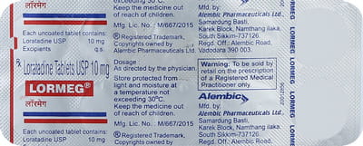Lormeg 10mg Strip Of 10 Tablets
