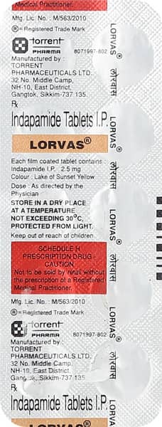 Lorvas 2.5 Mg Strip Of 10 Tablets