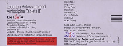 Losacar A Strip Of 10 Tablets