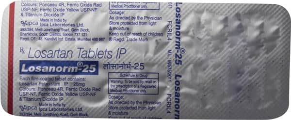 Losanorm 25mg Strip Of 10 Tablets