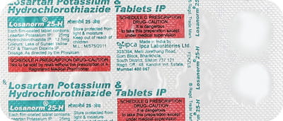 Losanorm H 25mg Strip Of 10 Tablets