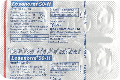 Losanorm H 50mg Strip Of 10 Tablets