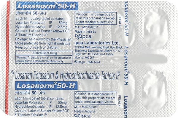 Losanorm H 50mg Strip Of 10 Tablets
