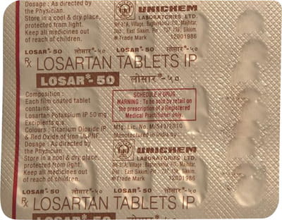 Losar 50mg Strip Of 15 Tablets
