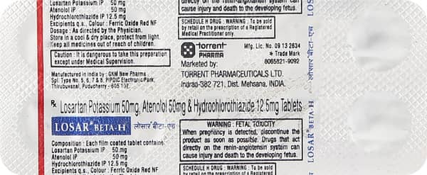 Losar Beta H Strip Of 10 Tablets