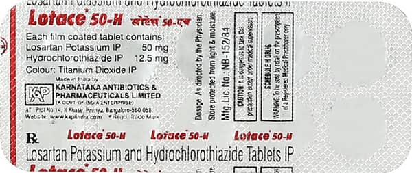 Lotace H 50mg Strip Of 10 Tablets