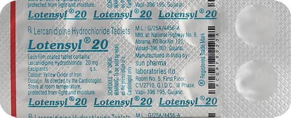 Lotensyl 20Mg Strip Of 10 Tablets