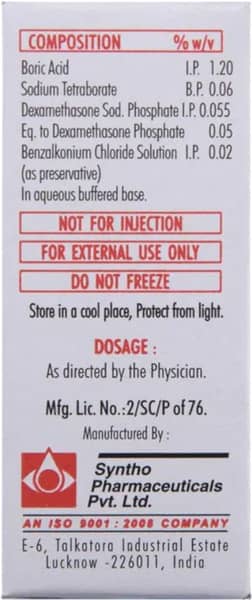 Low Dex Bottle Of 5ml Eye Drops