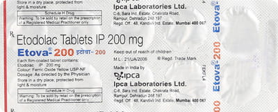 Etova 200mg Strip Of 10 Tablets