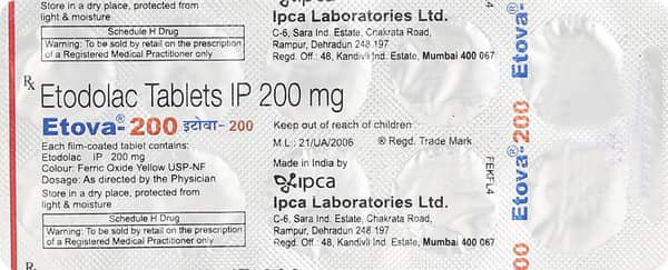 Etova 200mg Strip Of 10 Tablets