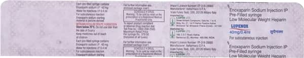 Lupenox 40mg Pre Filled Syringe Of 0.4ml Injection