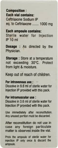 Lyceft 1gm Dry Vial Of 1 Powder For Injection