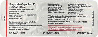 Lyrica 150mg Strip Of 14 Capsules