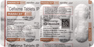 Mahacef 200mg Strip Of 10 Tablets