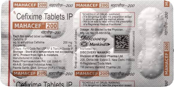 Mahacef 200Mg Strip Of 10 Tablets