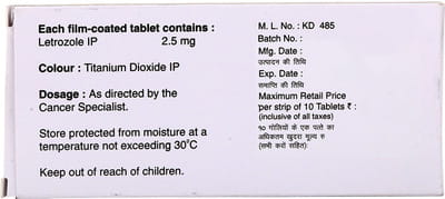 Mamazol 2.5mg Strip Of 10 Tablets