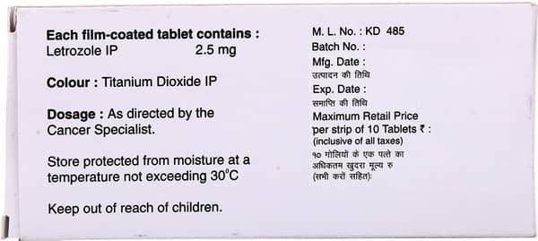 Mamazol 2.5mg Strip Of 10 Tablets
