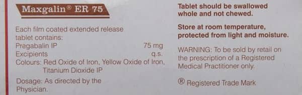 Maxgalin ER 75 Tablet
