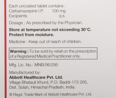 Mazetol 100mg Strip Of 10 Tablets