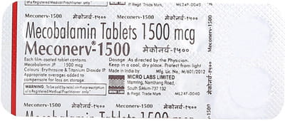 मेकोनर्व 1500एमसीजी 10 टैबलेट की स्ट्रिप