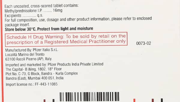 मेडरोल 16एमजी टैबलेट