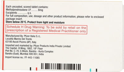 Medrol 8mg Strip Of 14 Tablets
