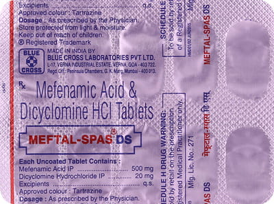 Meftal Spas Ds Strip Of 10 Tablets