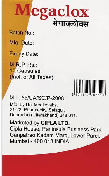 Megaclox Strip Of 10 Capsules