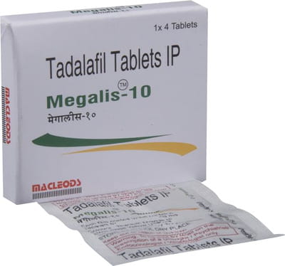 Megalis 10mg Strip Of 4 Tablets