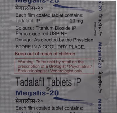 Megalis 20mg Strip Of 4 Tablets