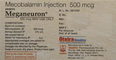 Meganeuron 500mcg Ampoule 1ml Injection